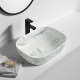 455*325*135mm Rectangle Carrara White Above Counter Ceramic Wash Basin